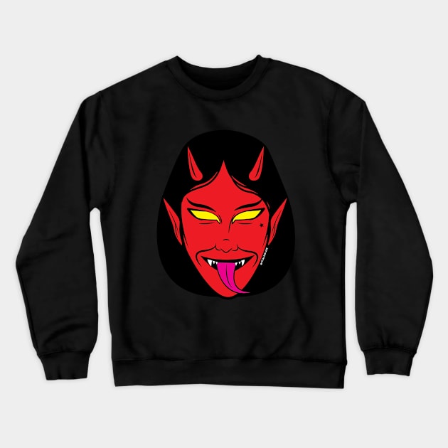 Demoness Crewneck Sweatshirt by VILLARIN.ART